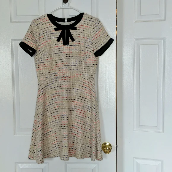 navy blue dress for baby girl CeCe Women's Short Sleeve A-line Dress with main image 1